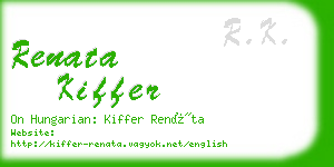 renata kiffer business card